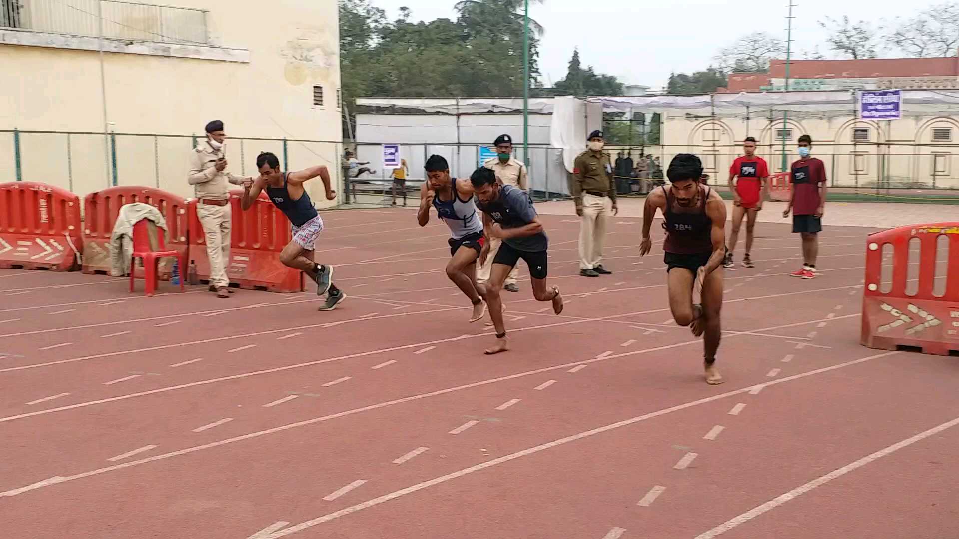 physical test conducted for the police recruitment examination