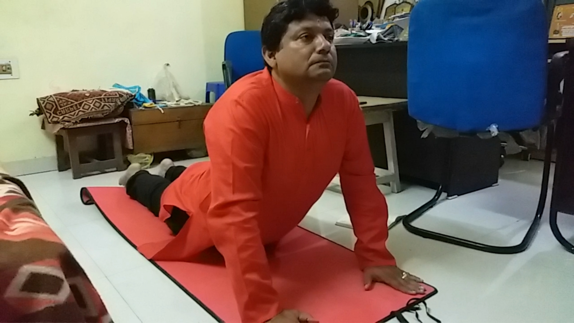 Yogacharya doing yoga