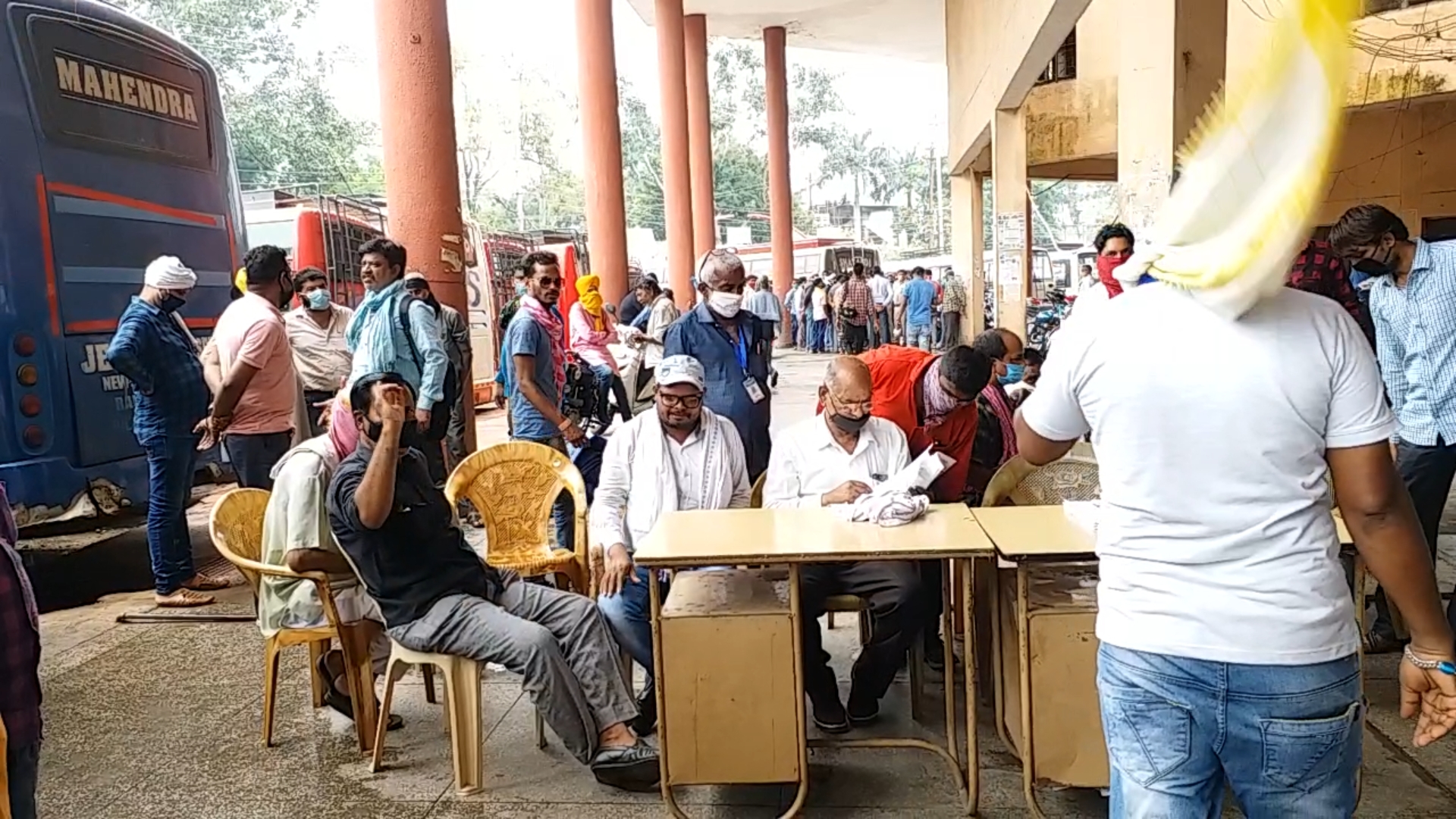 chhattisgarh Bus Employees ekta sangh protest in raipur