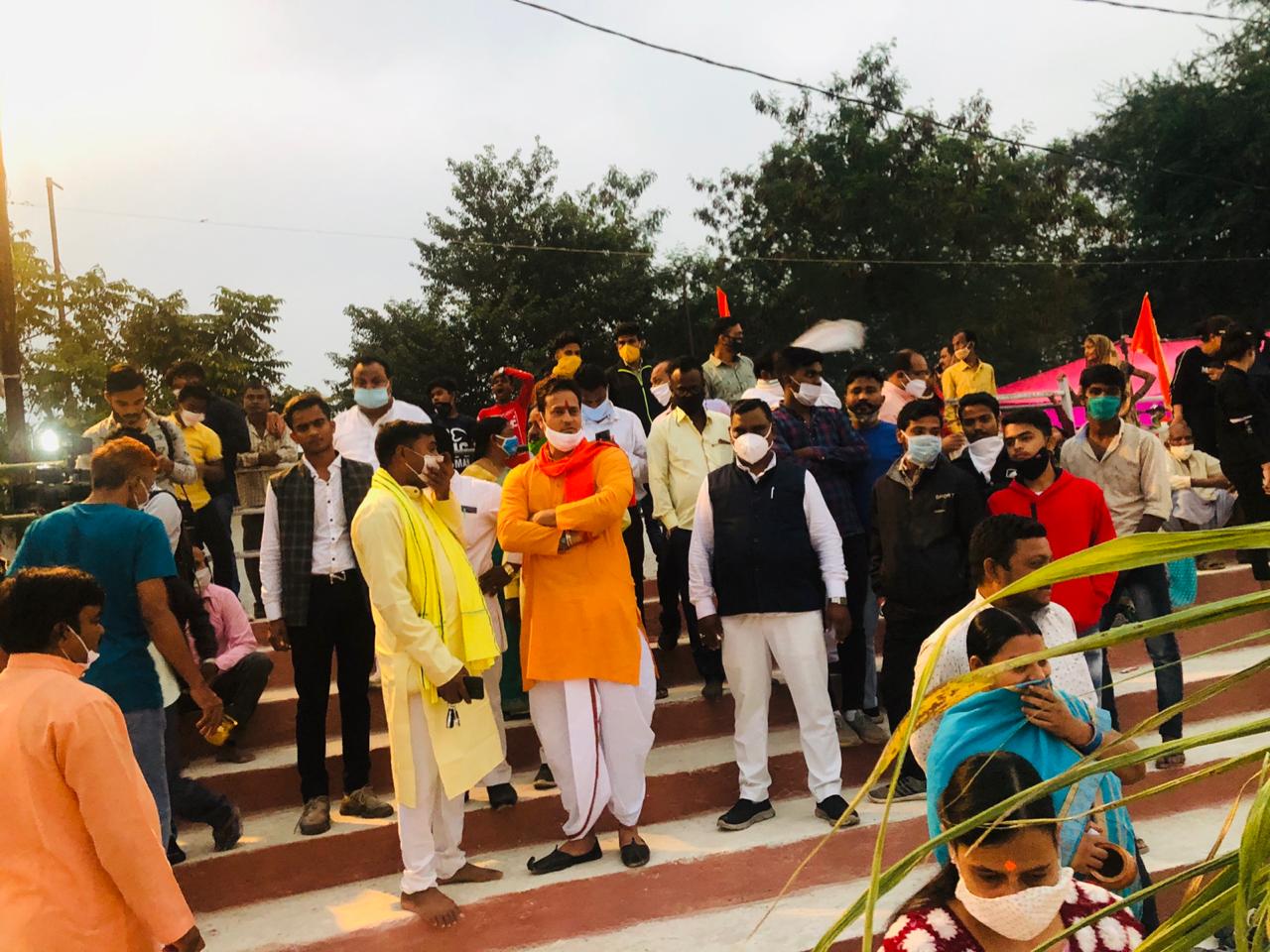 vikas upadhayay in chhath ghat