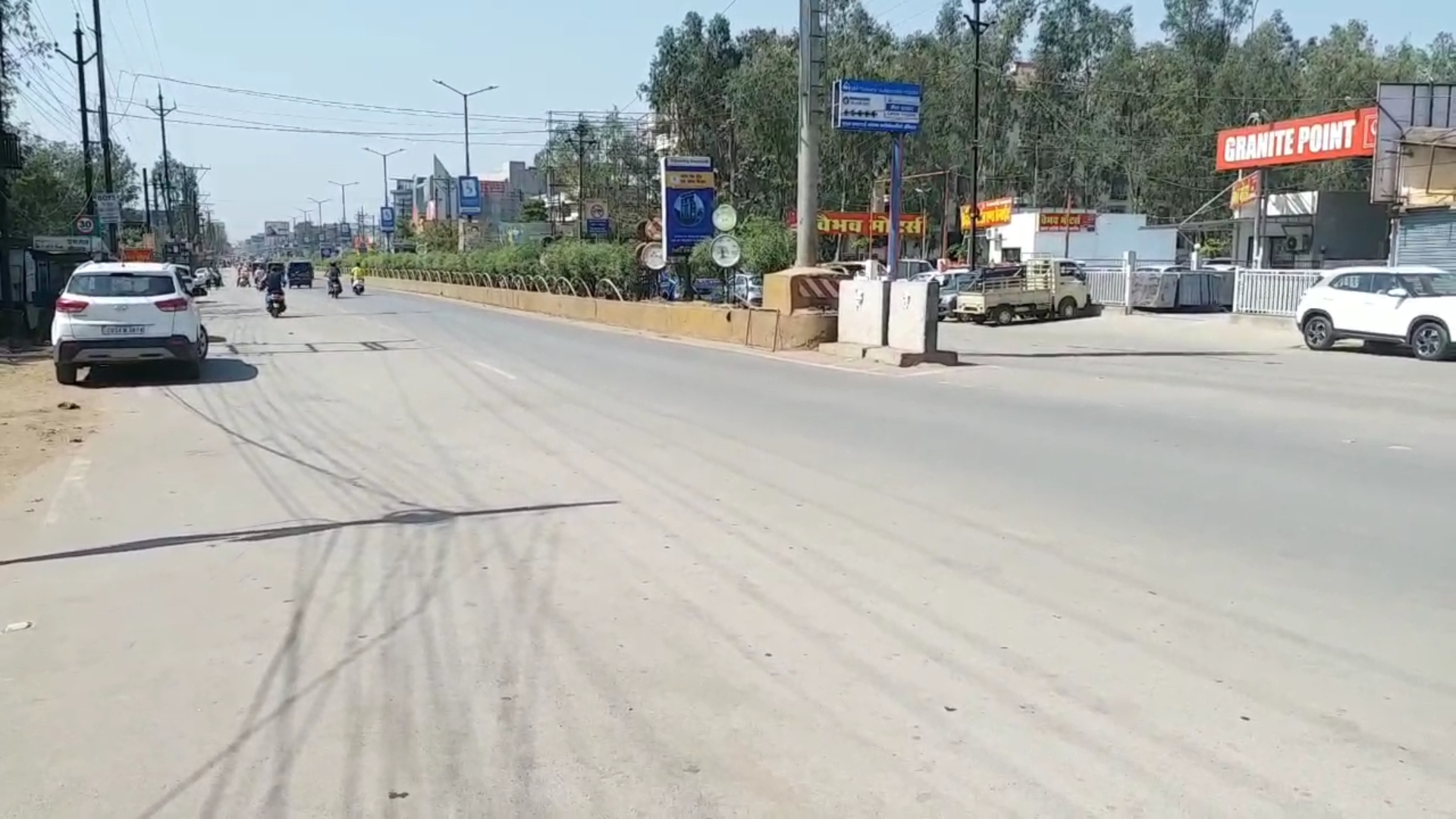 Roads deserted in summer