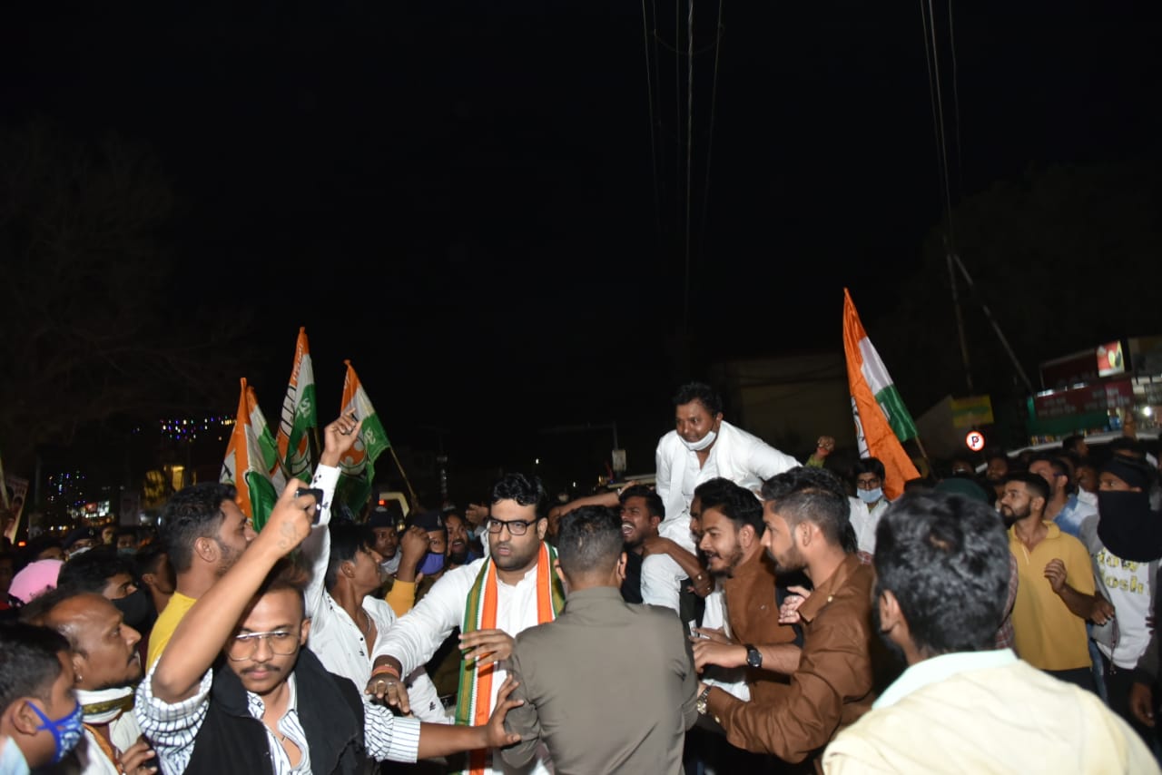 Youth Congress national president BV Srinivas reached RaipurYouth Congress national president BV Srinivas reached Raipur