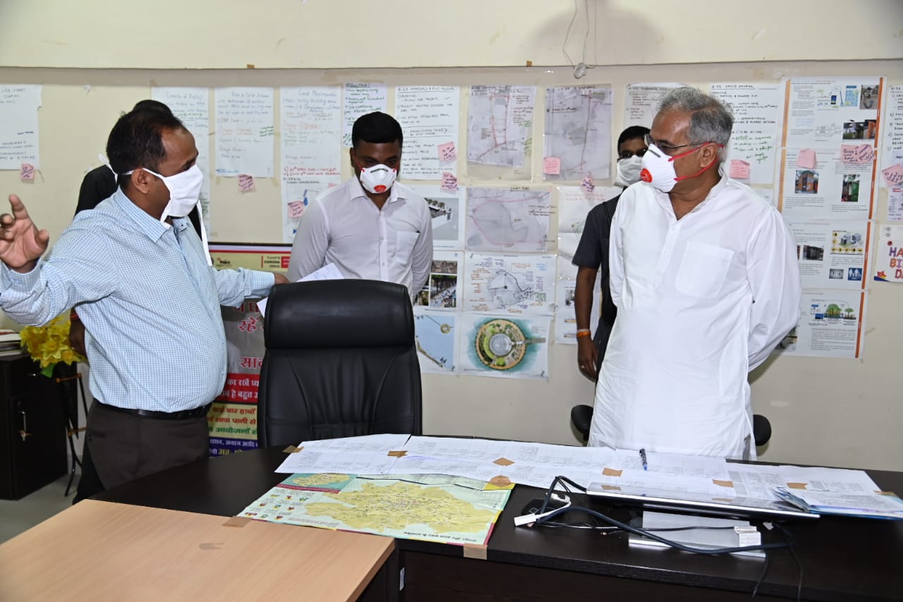 cm bhupesh lockdown inspection