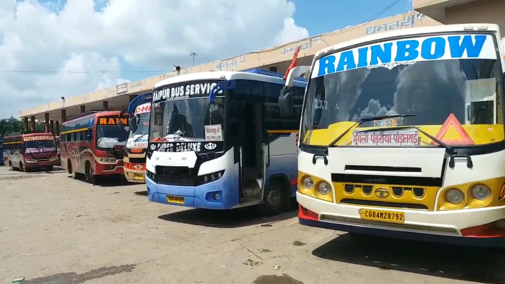 Chhattisgarh bus workers union staged protest