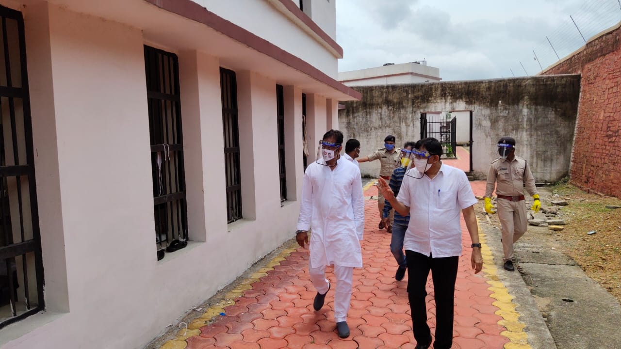 MLA Vikas Upadhyay inspected central jail in raipur