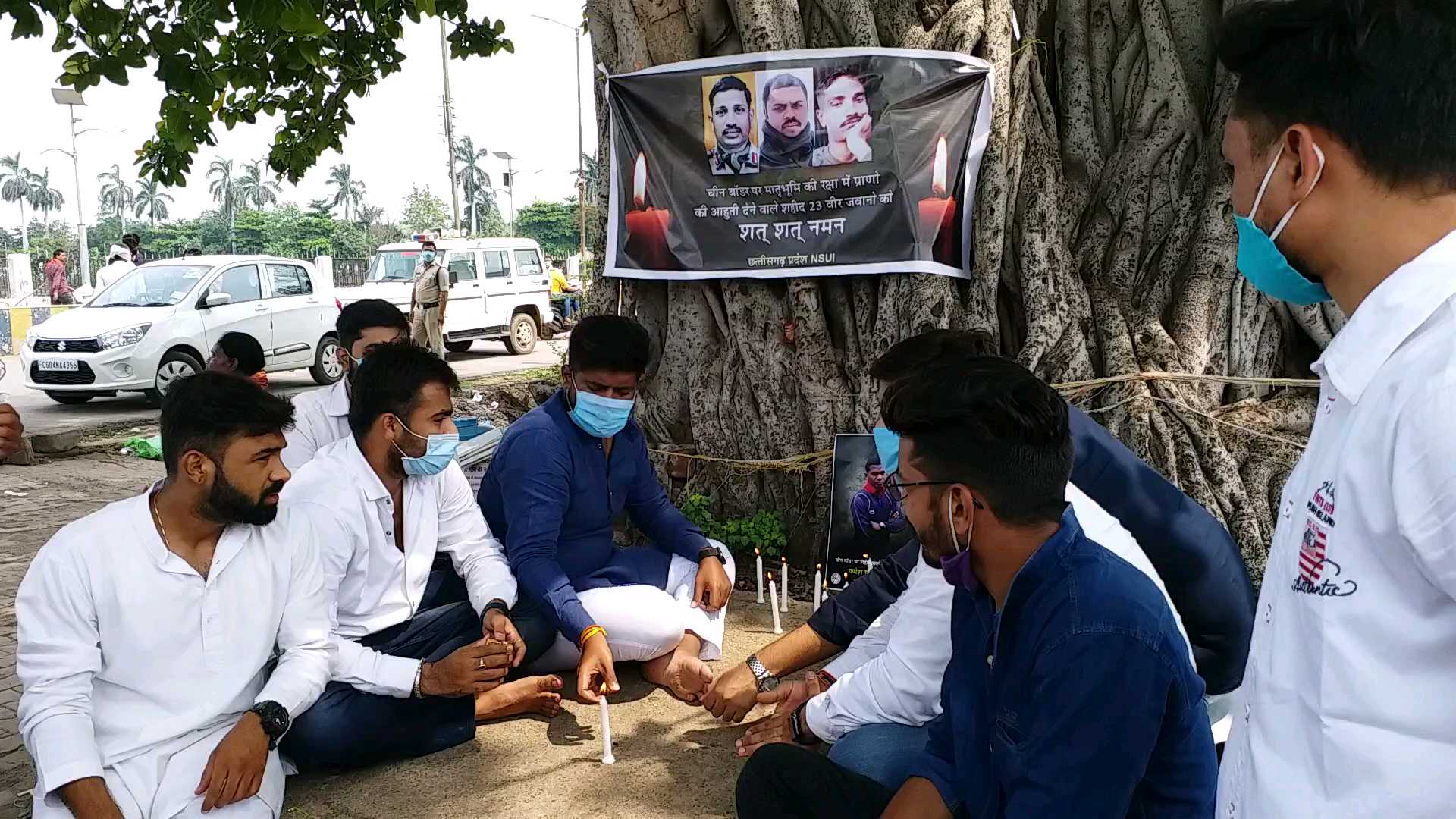 nsui worker protested against pm modi and India China border dispute