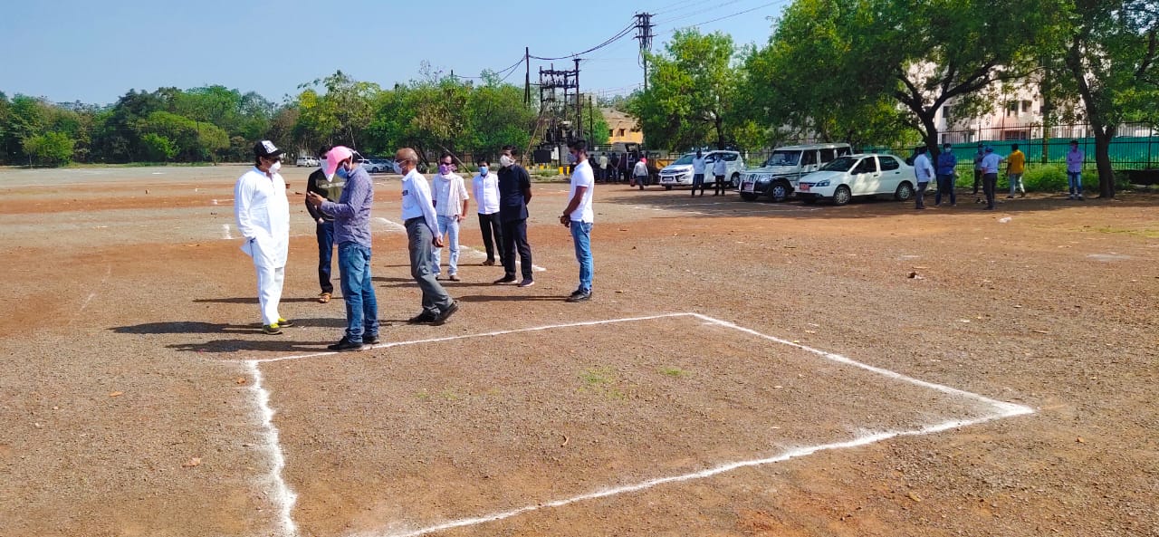 MLA Vikas Upadhyay inspected the market place in raipur