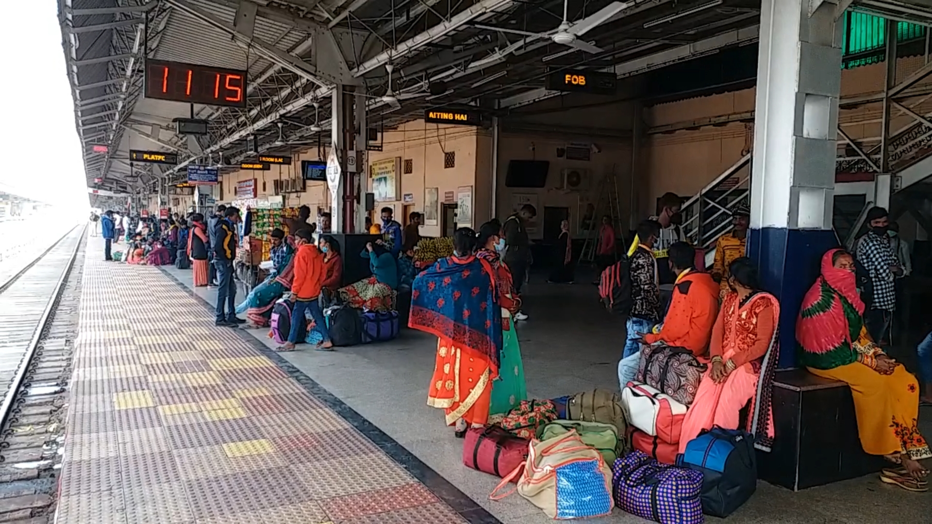 passengers waiting for the train