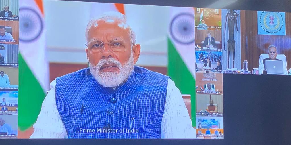 cm-baghel-also-participated-in-pm-modi-video-conferencing-in-raipur