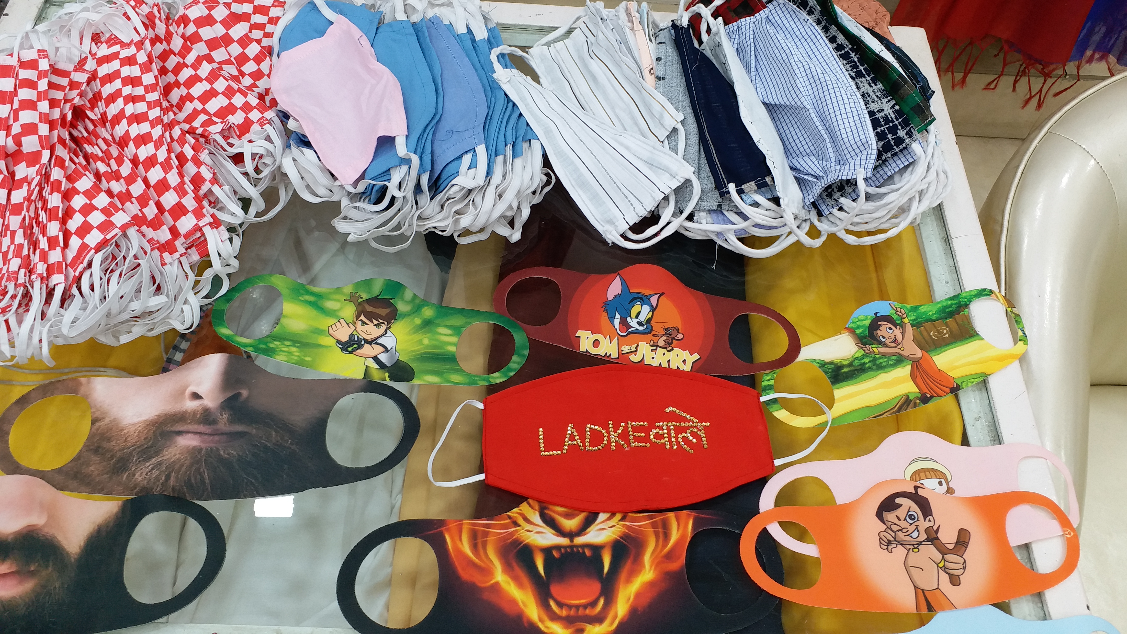 Designer masks in the markets