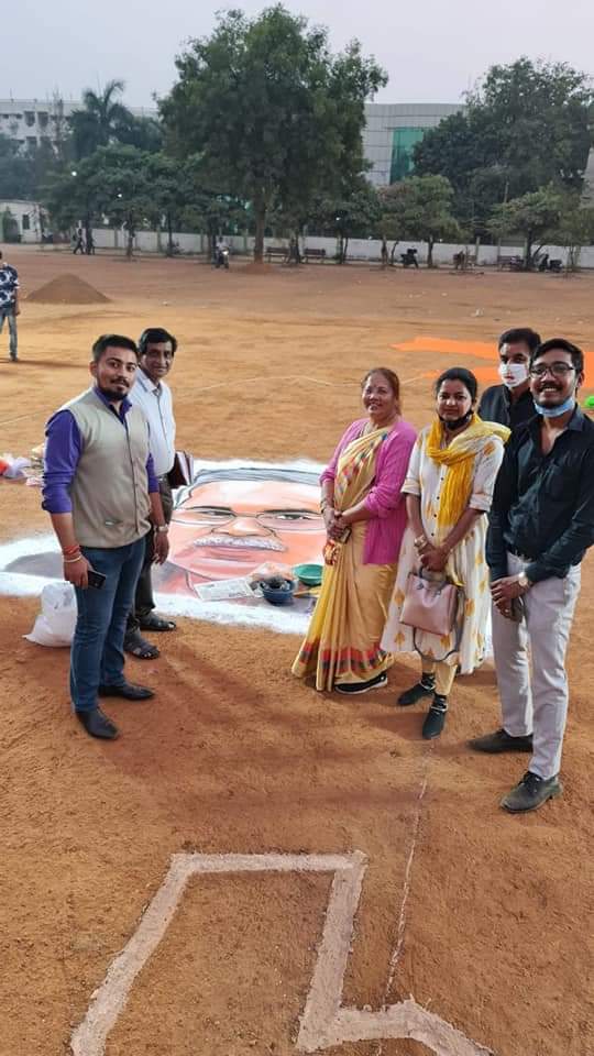 Preparation to make world record from Rangoli in Chhattisgarh