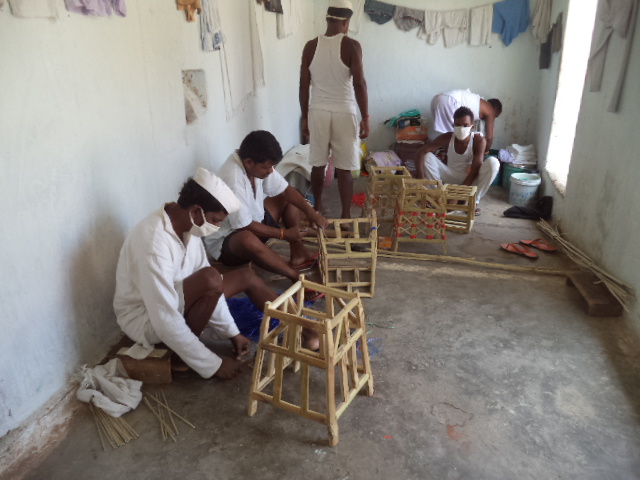 Central jail prisoners also show off their handicrafts in bamboo and wooden furniture