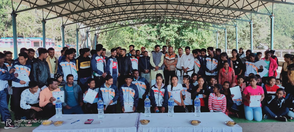 Self defense being taught to children In surajpur