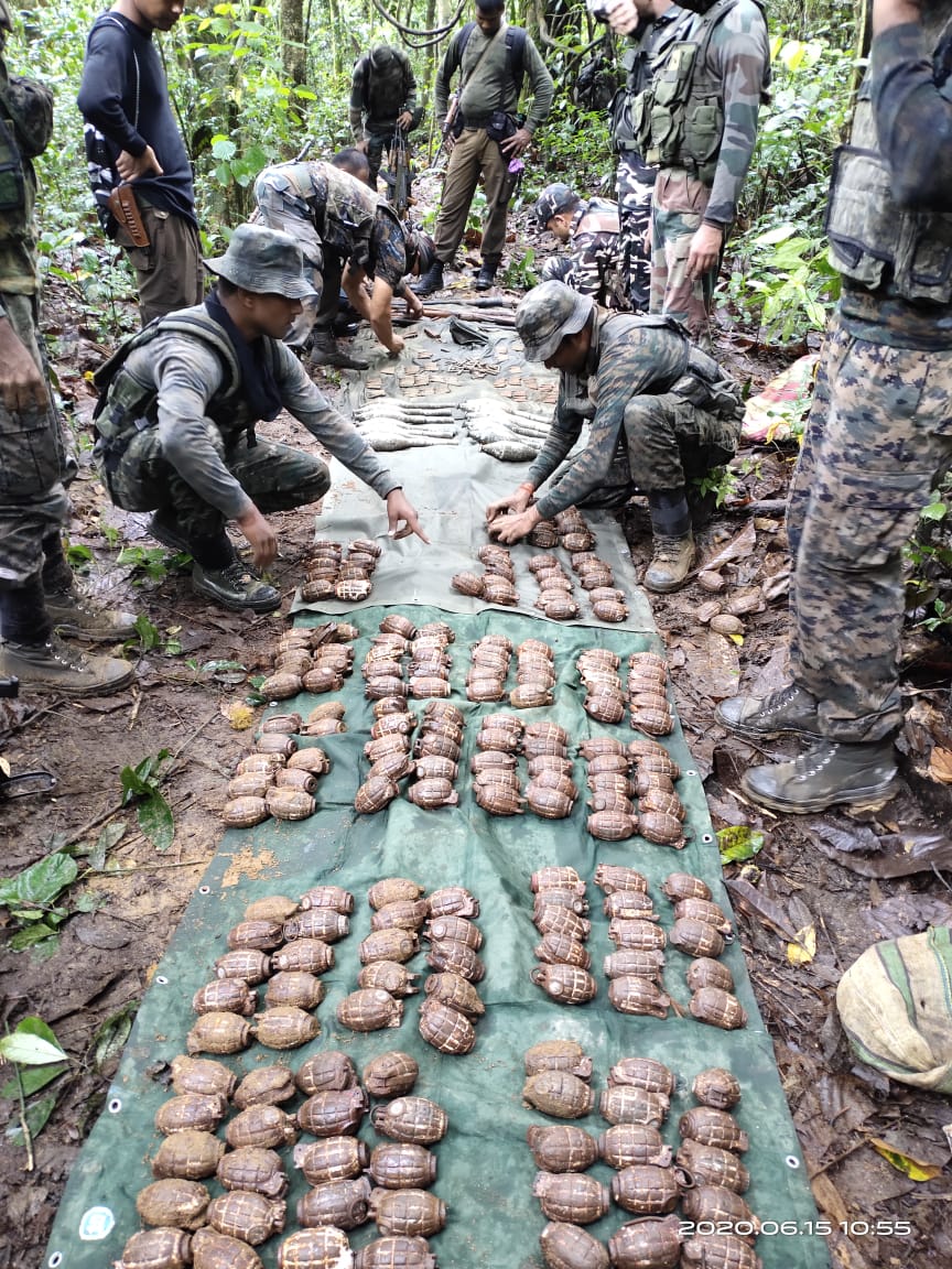 Huge cache of arms and ammunition recovered from Indo-Bhutan border