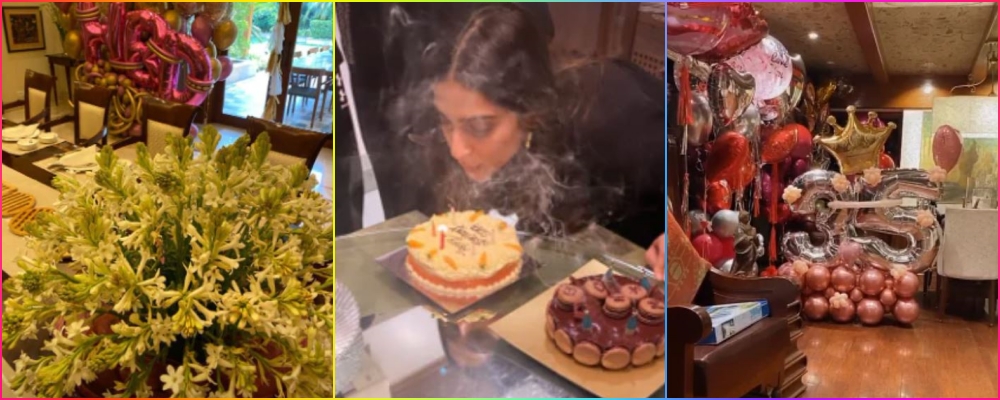 Sonam kapoor celebrates birthday with family