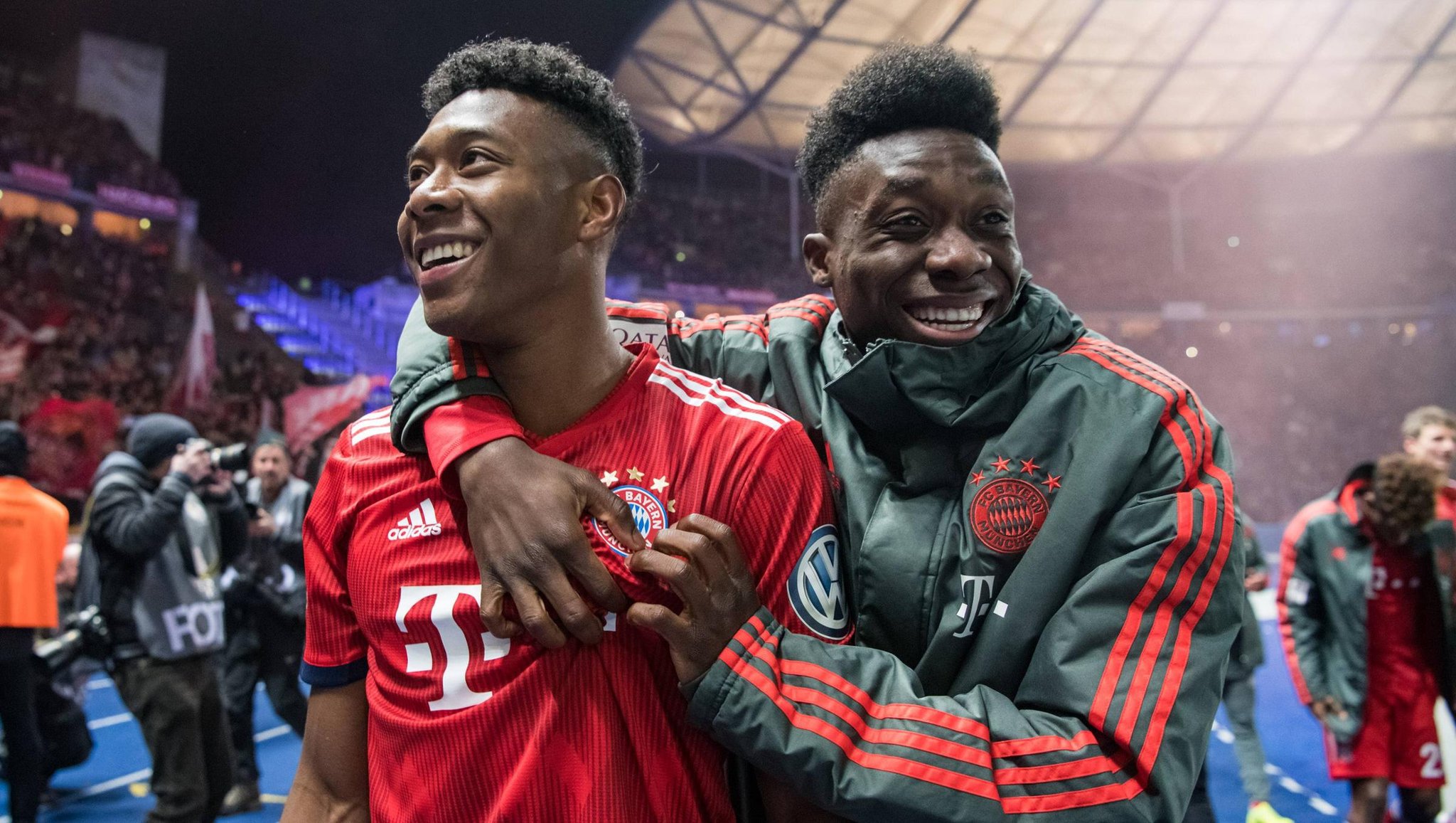 David Alaba and Alphonso Davies