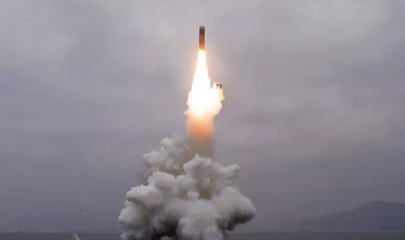 North Korea launches ballistic missile into Sea of Japan  പുത്തന്‍ ബാലിസ്റ്റിക് മിസൈല്‍ പരീക്ഷിച്ച് ഉത്തരകൊറിയ; ചിത്രങ്ങള്‍ പുറത്ത്  പുകുക്സോങ്-3  ബാലിസ്റ്റിക് മിസൈല്‍  ഉത്തര കൊറിയ മിസൈല്‍ പരീക്ഷണം  North Korea  ballistic missile  കിം ജോങ് ഉൻ