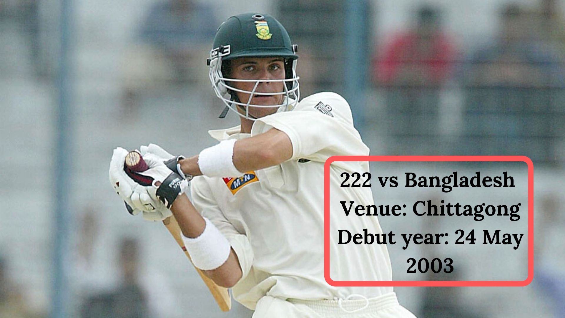 Jacques Rudolph scored 222 in his debut Test against Bangladesh.