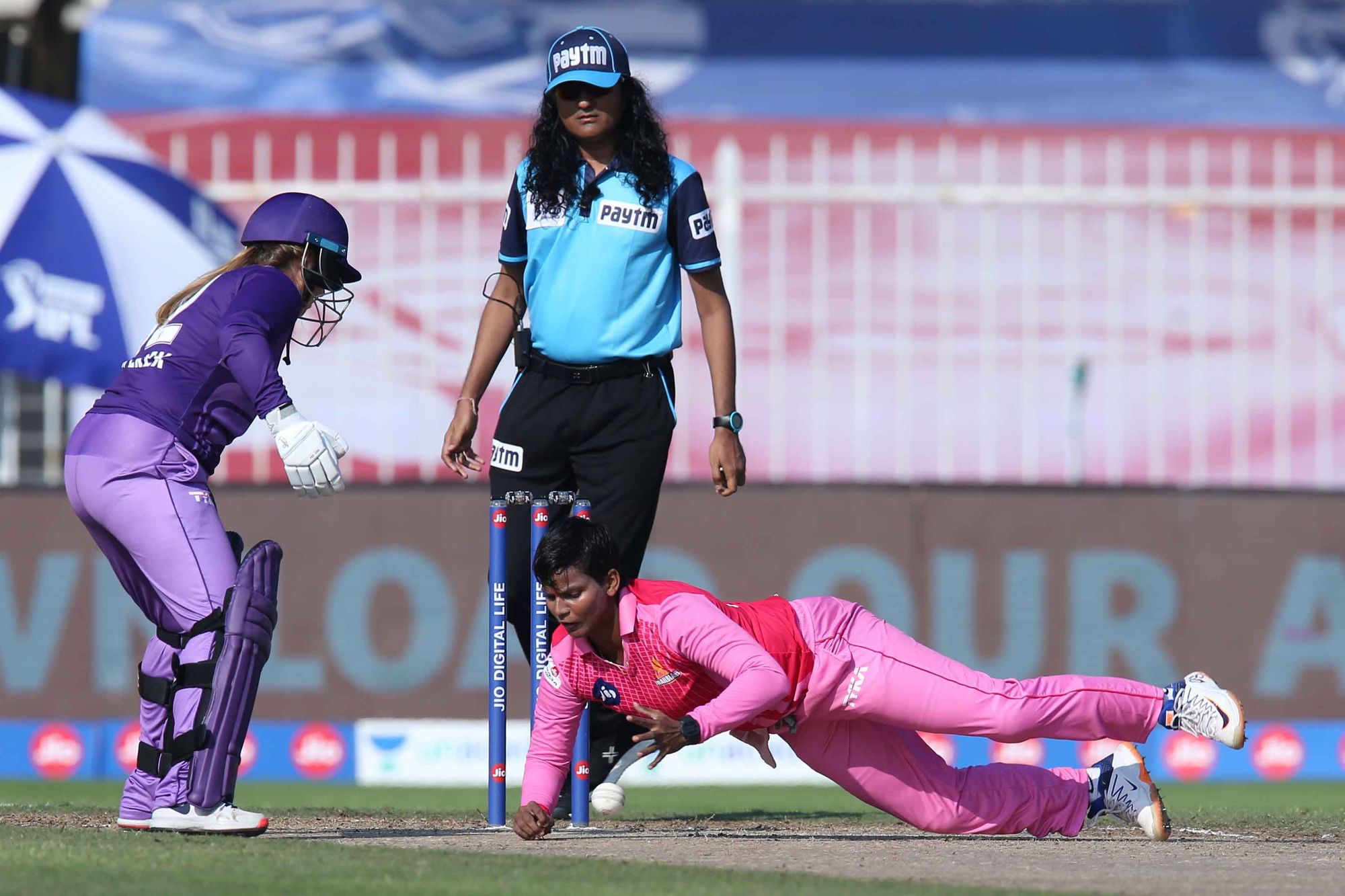 Deepti Sharma of Trailblazers in action during Velocity vs Trailblazers Women's T20 Challenge match on Thursday.