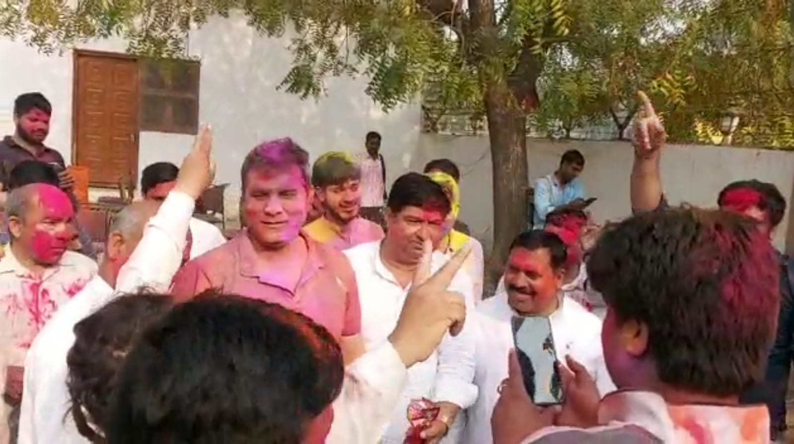 Loni MLA Nandkishore Gurjar groaned fiercely on Holi told demonic powers to opposition