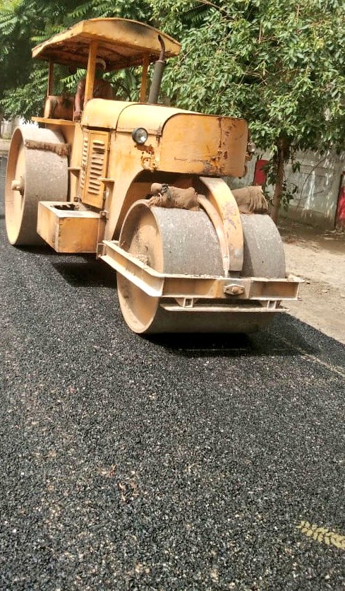 road Construction start after 10 years in police line in ghaziabad