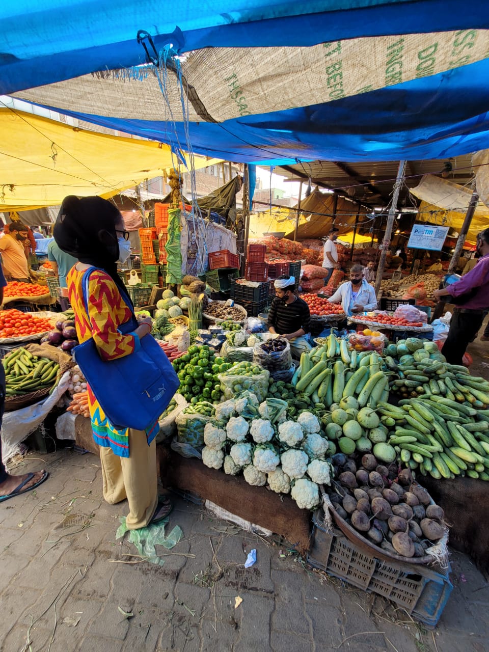 deepali during buying vegetable