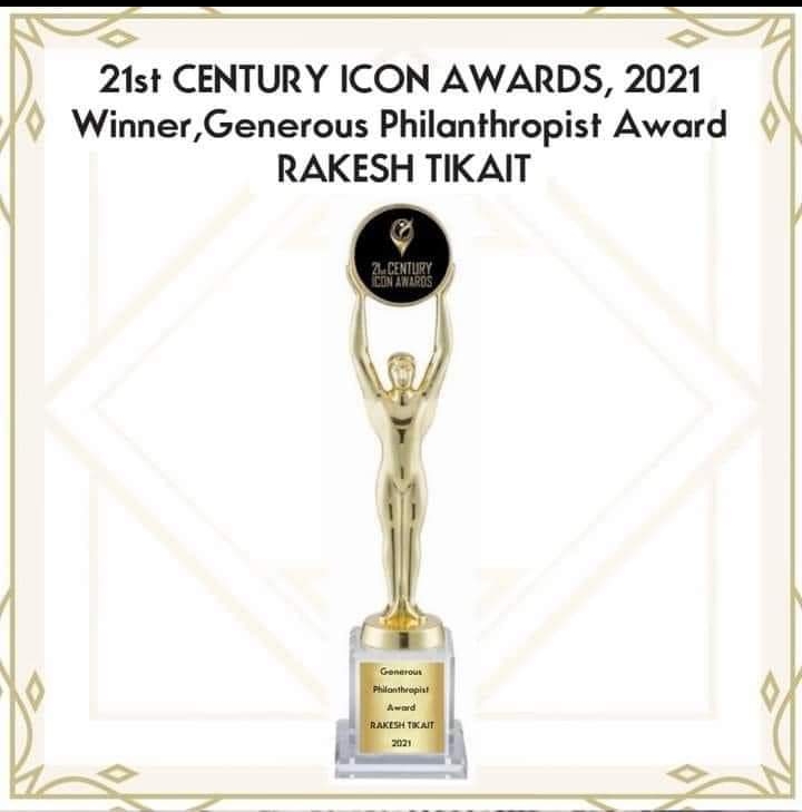 rakesh tikait awarded