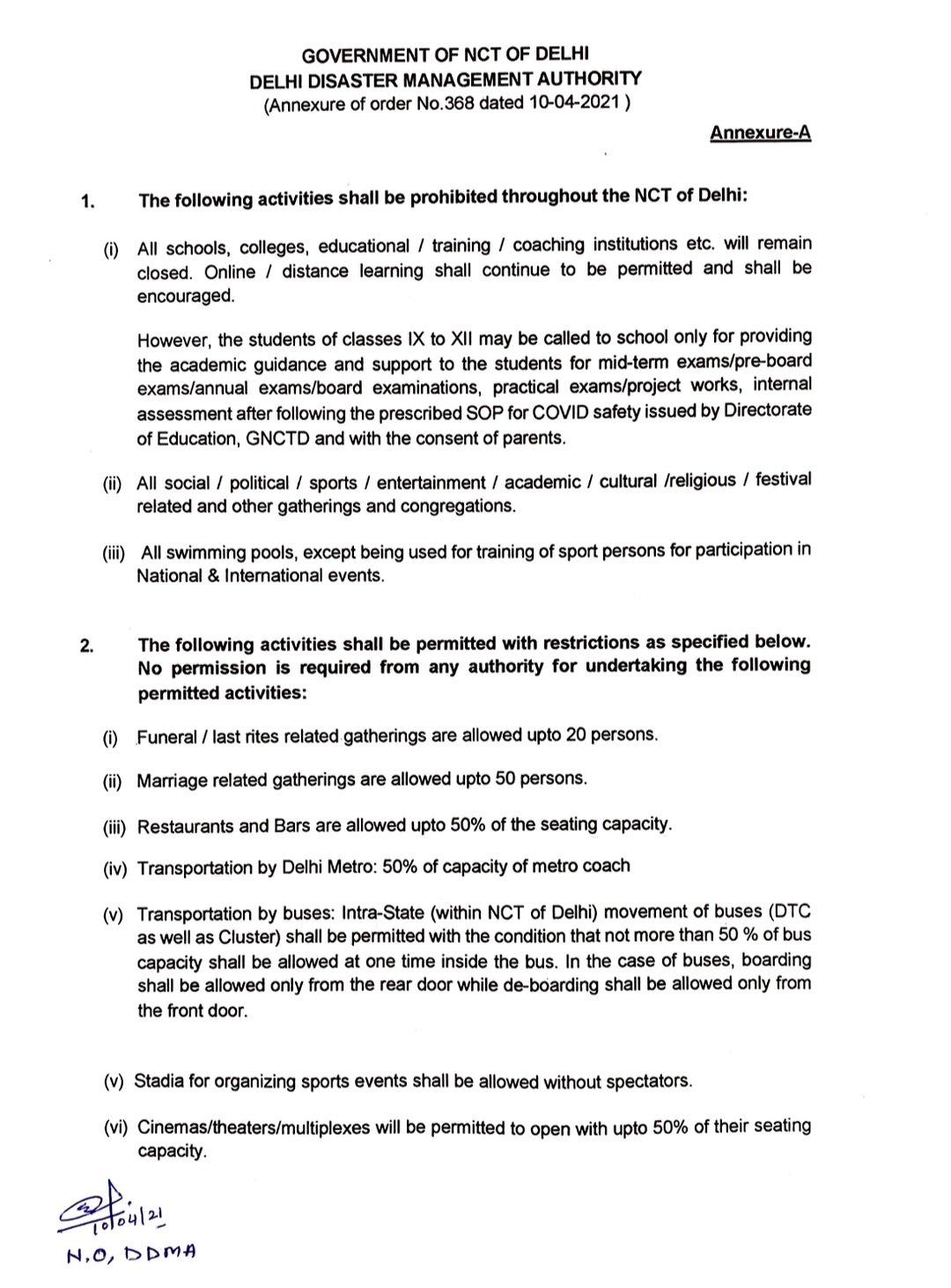 delhi new guidelines for metro, cinema hall, bus due to corona