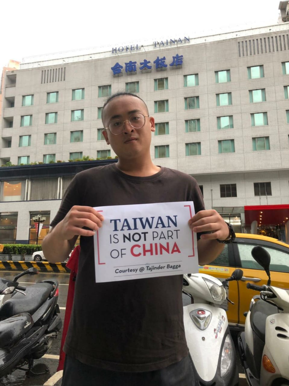 Citizens protested against china saying taiwan is not part of china