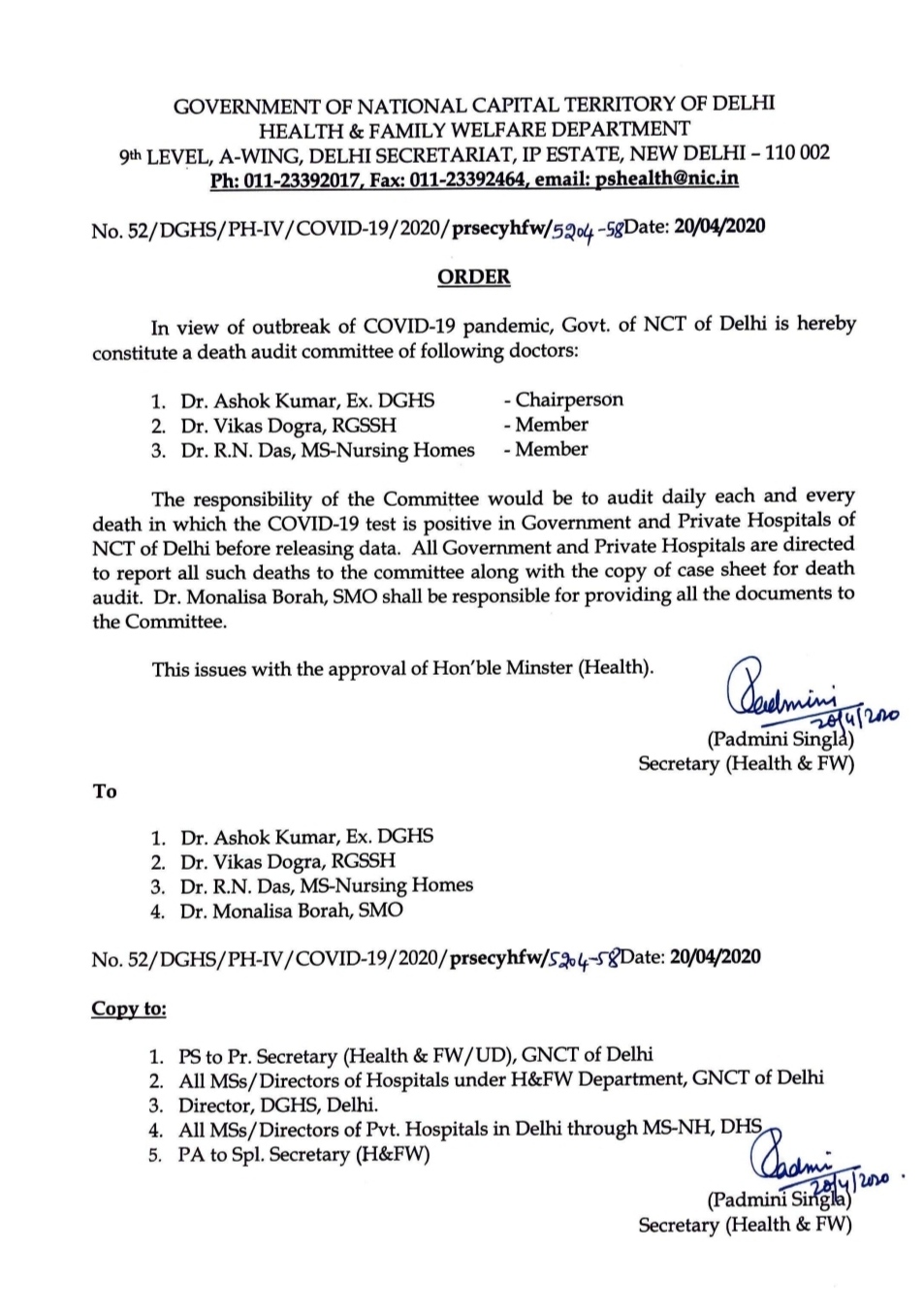 Delhi govt has formed committee