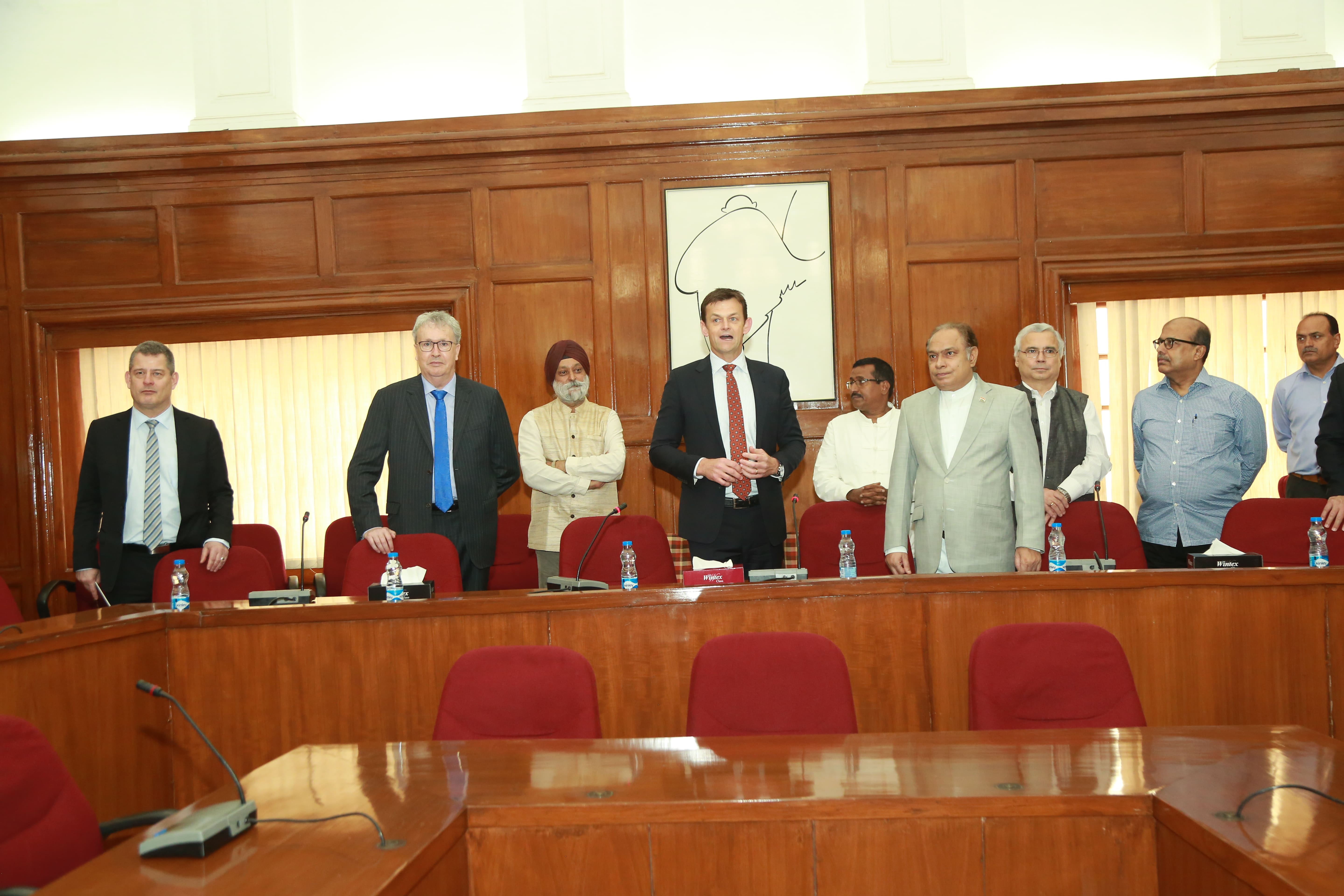 Australia delegation from Wollongong University with adam gilchrist reached DU