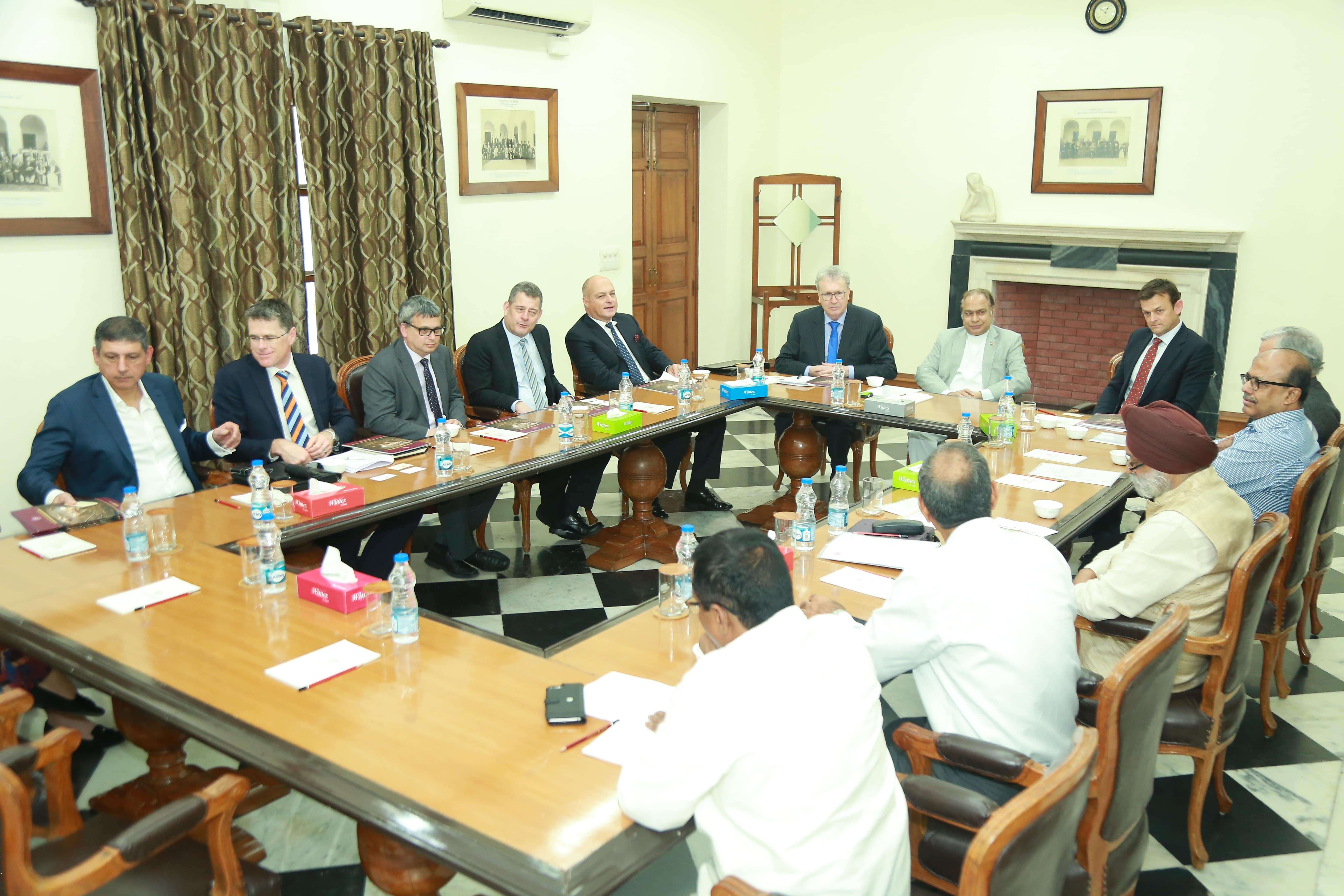 Australia delegation from Wollongong University with adam gilchrist reached DU