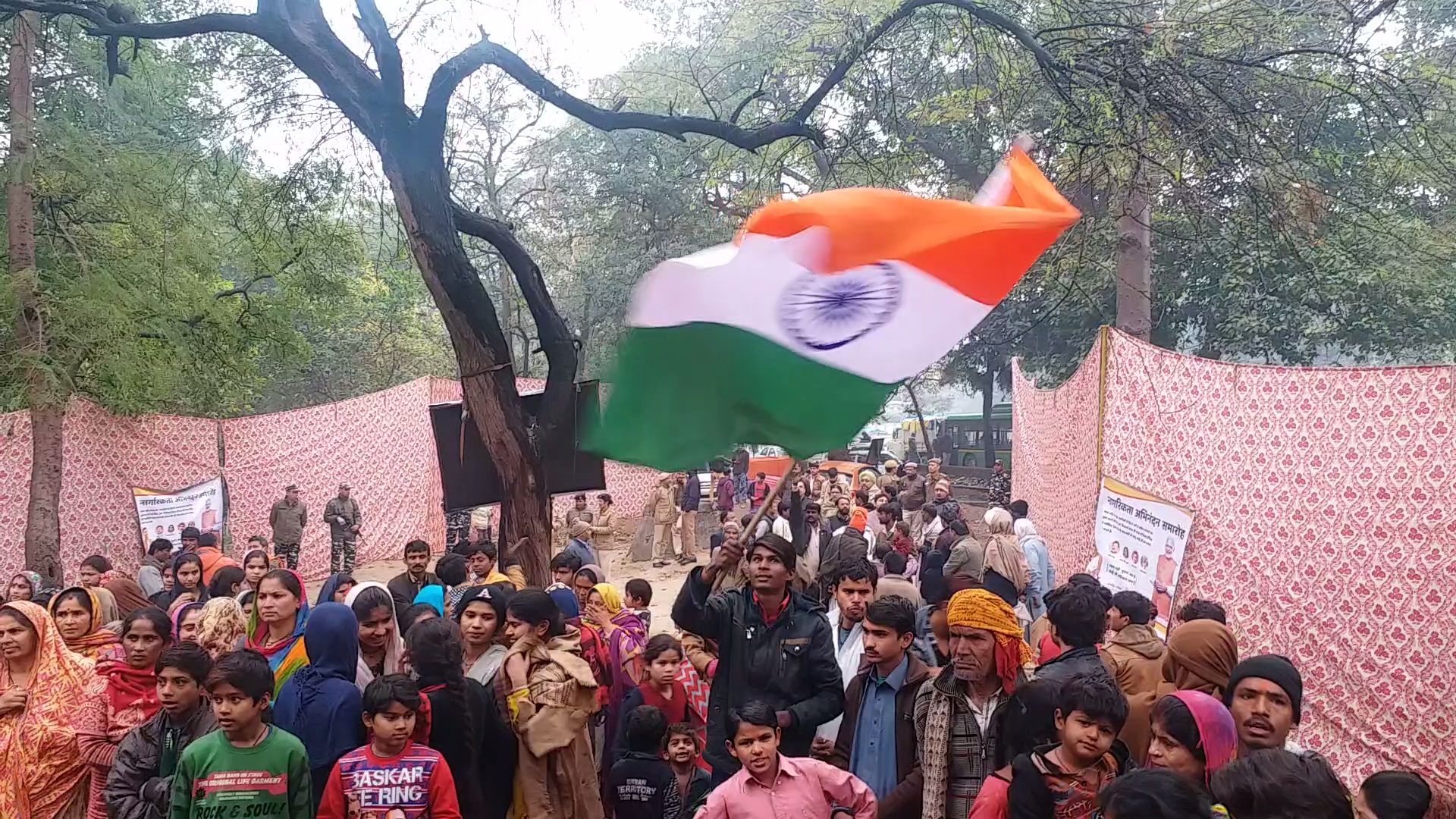 Pakistani hindu refugees nagrikta abhinandan program by BJP in Majnu ka tila delhi