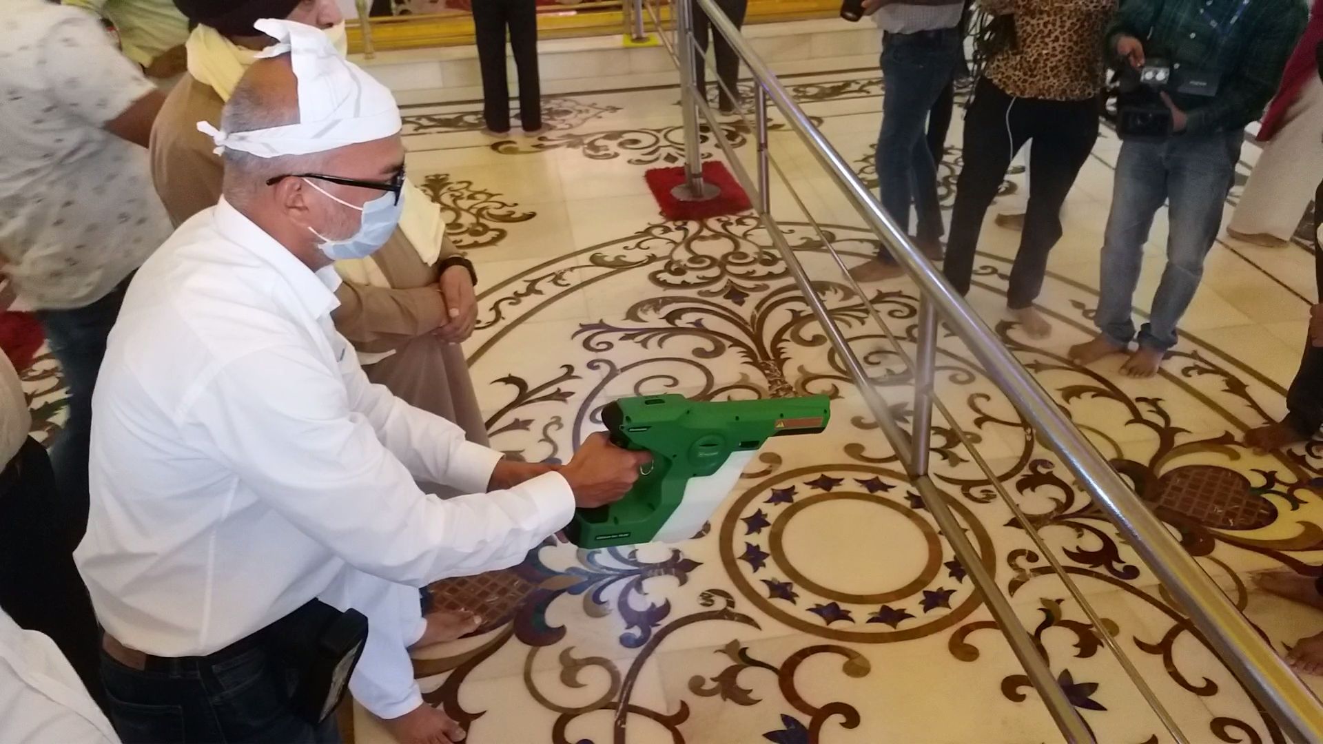 Bangla Sahib Gurdwara being sanitized with new technology