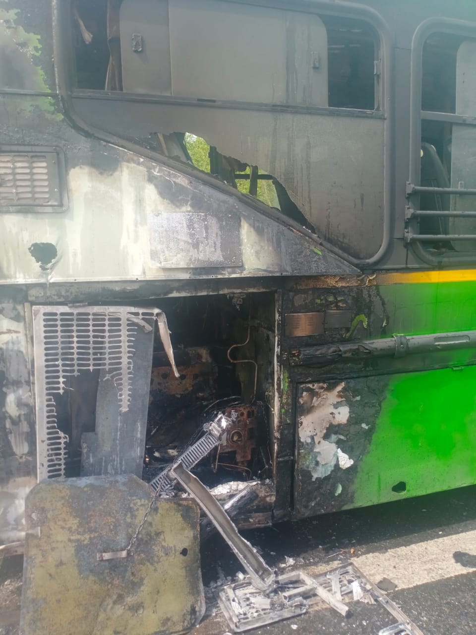 Fire in DTC bus