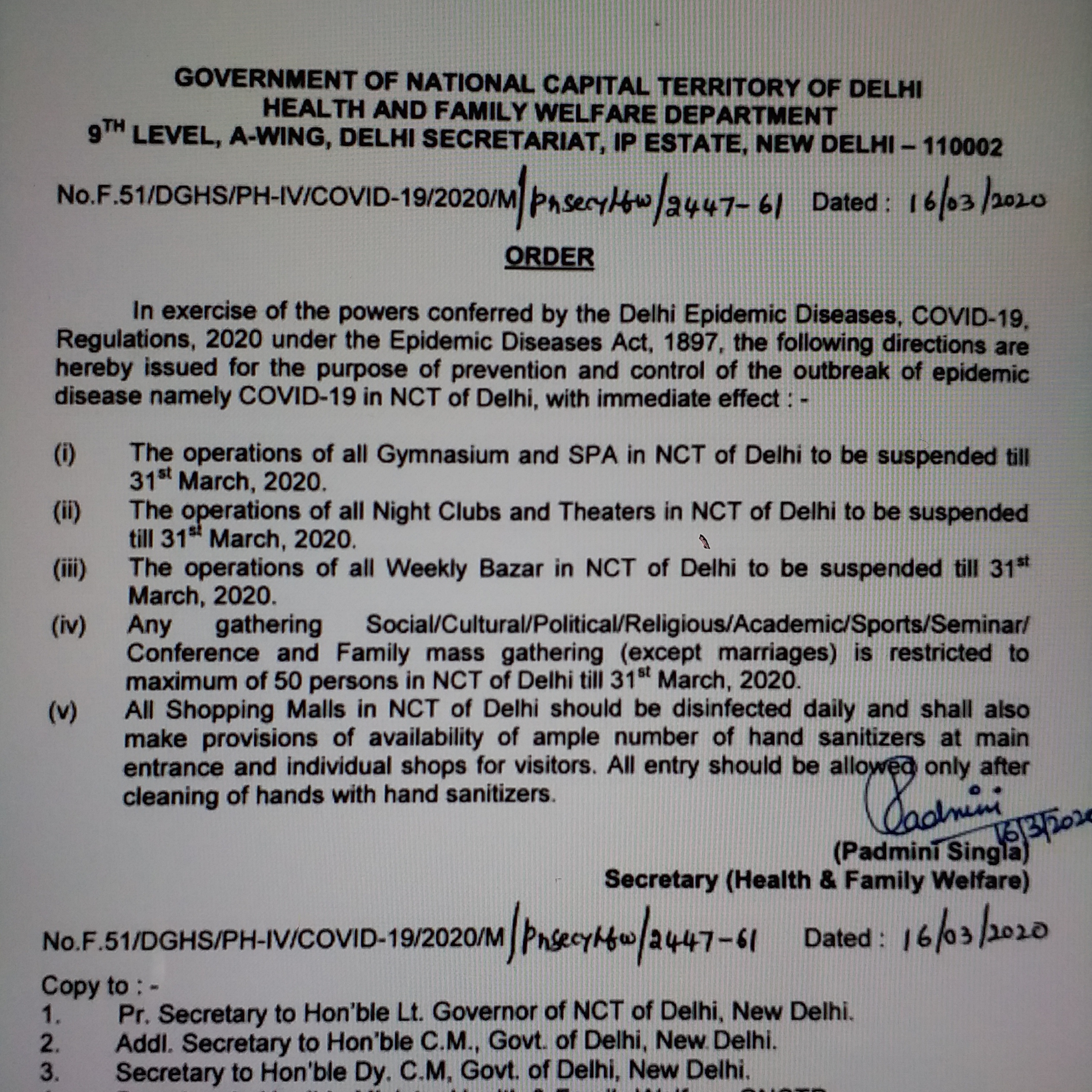 weekly market in colonies in delhi are close due to corona virus till 31 march