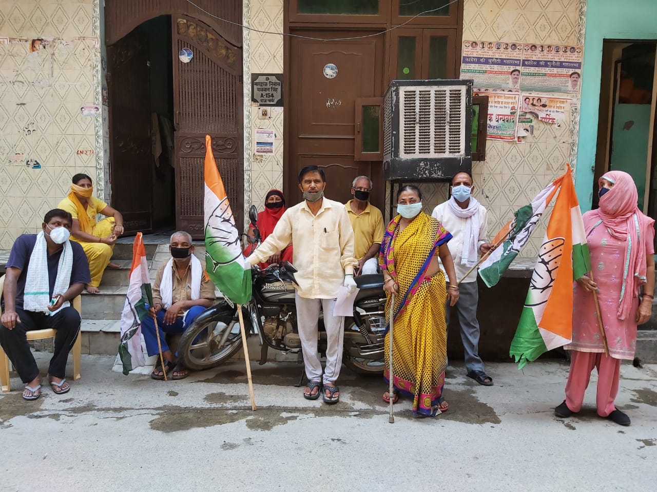 Congress protest against central and dehli government