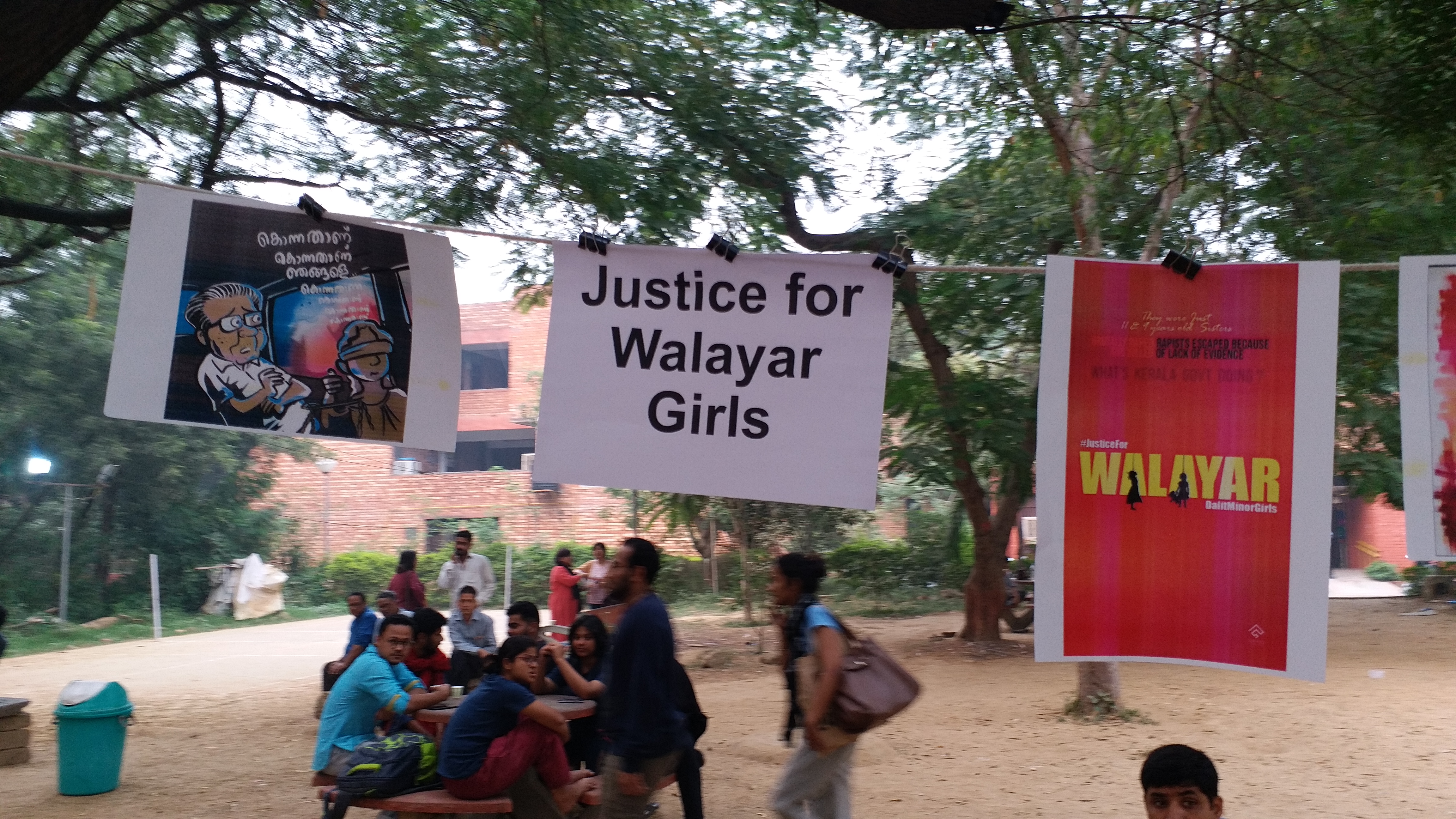 abvp protest in JNU for rape with 2 minor girls in kerala