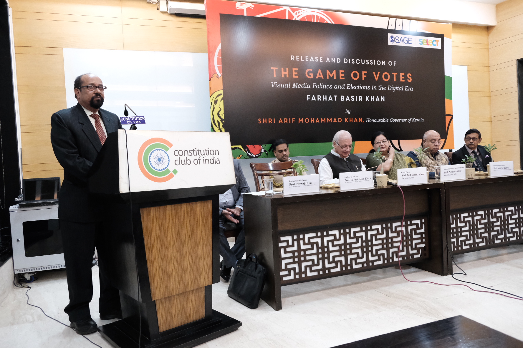 The Governor of Kerala unveiled the book The Game of Votes in jamia