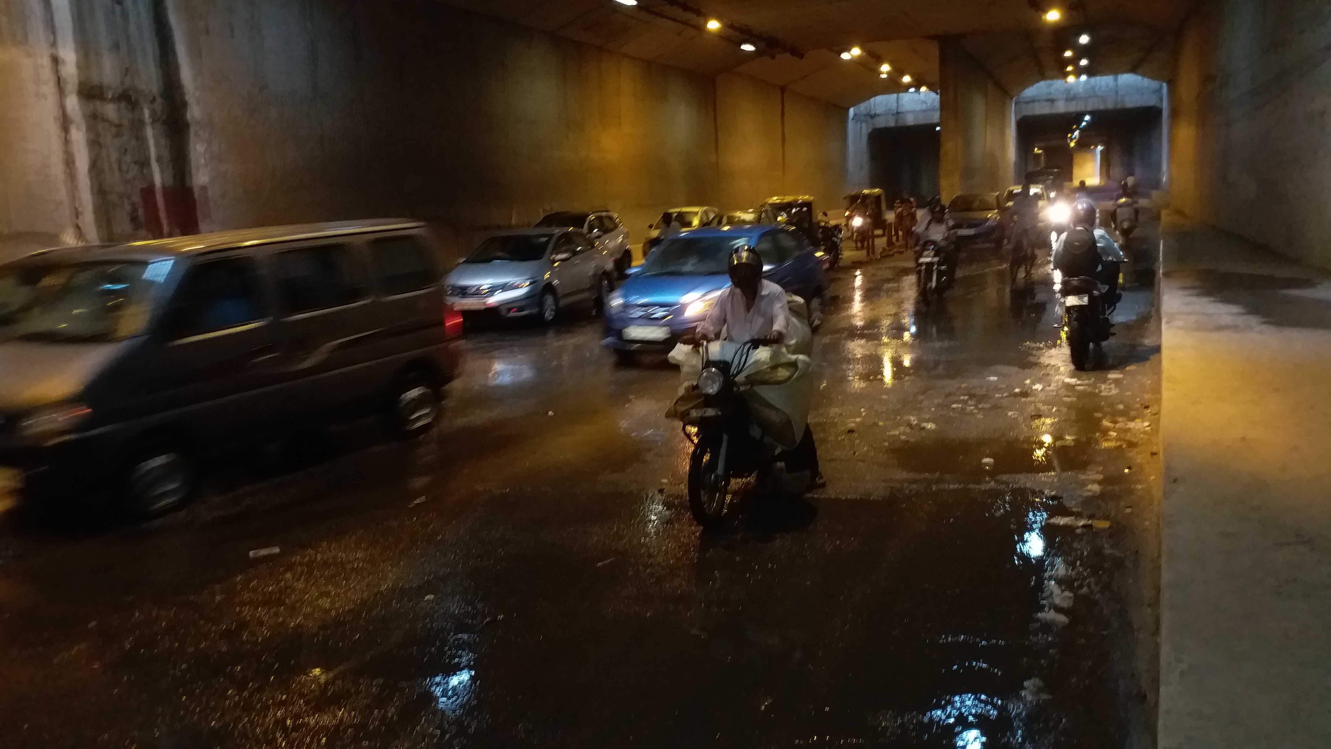 Water logging reported from okhla underpass