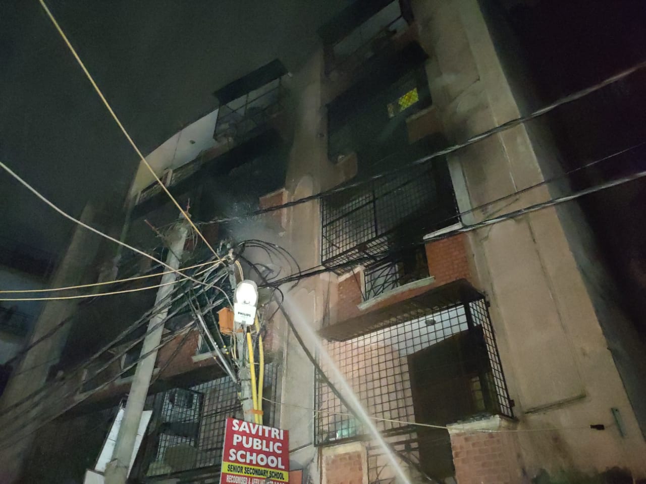 delhi  south delhi  devli area  deoli  fire on flat  transformer  fire brigade  apartment  short circuit  hot summer  tremendous heat