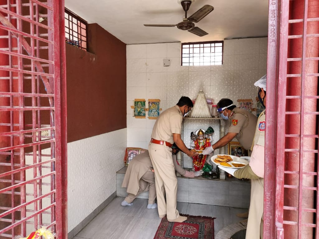 Additional DCP RP Meena offere food to God