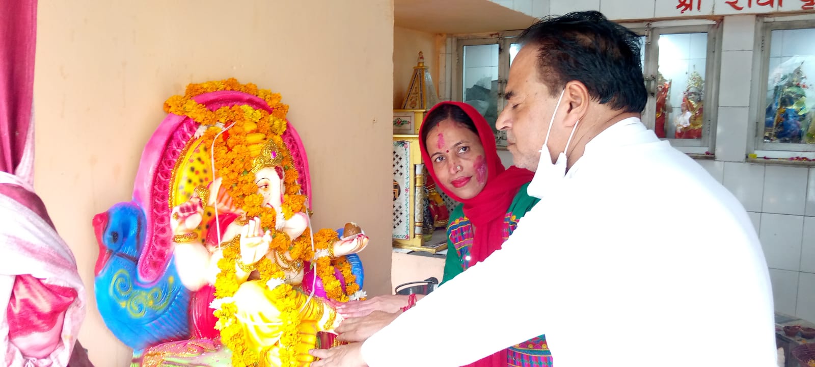 Grand preparations in ISKCON temple dwarka for Ganesh Chaturthi