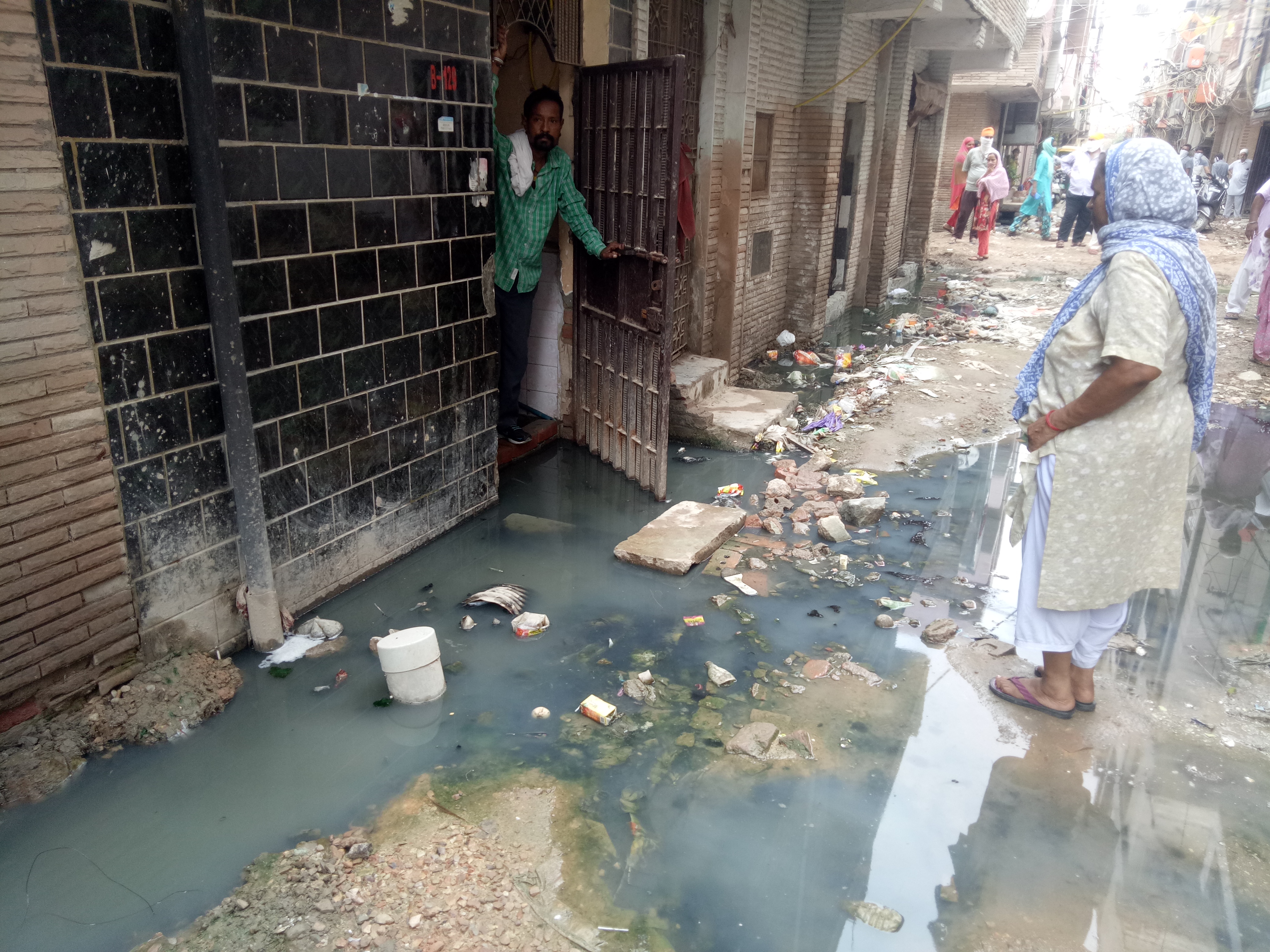 drainage water in front of house