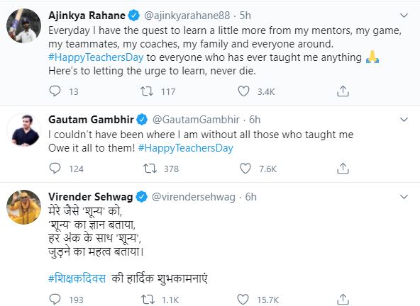 Happy Teacher's Day, Sachin Tendulkar, Virat Kohli, Sushil Kumar