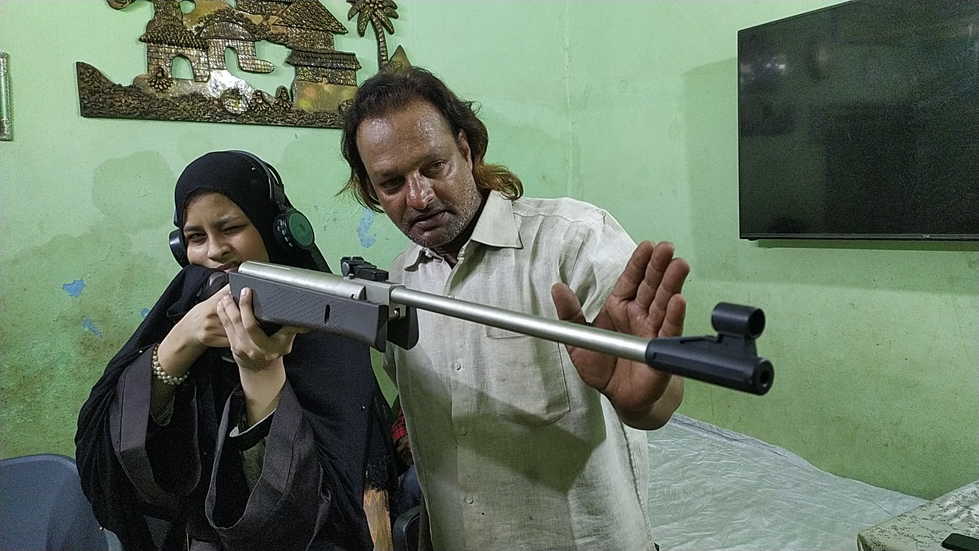 Tanzeela Parveen is Dhulia's first Muslim rifle shooter student.