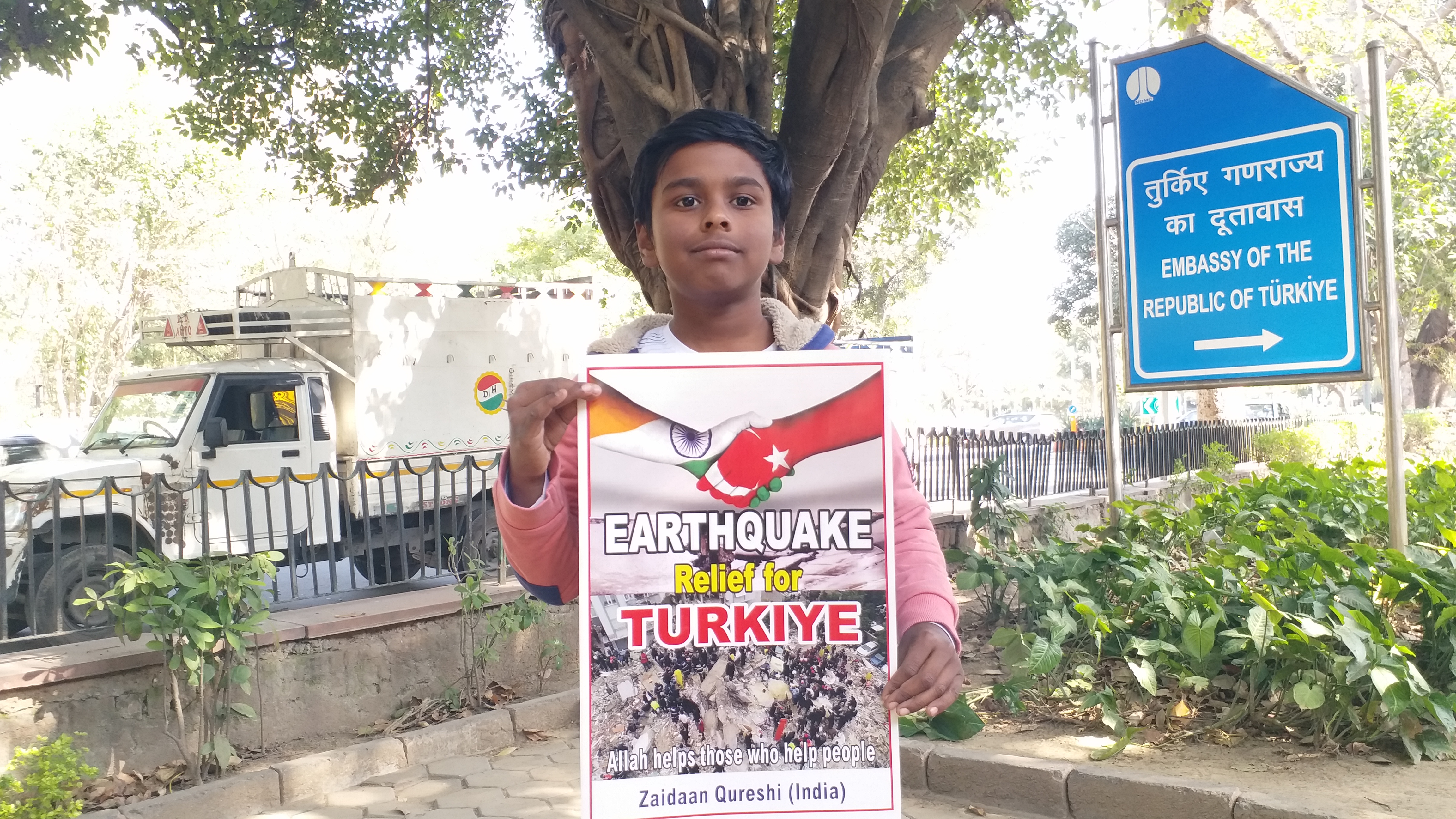 Boy donates to Turkey earthquake victims