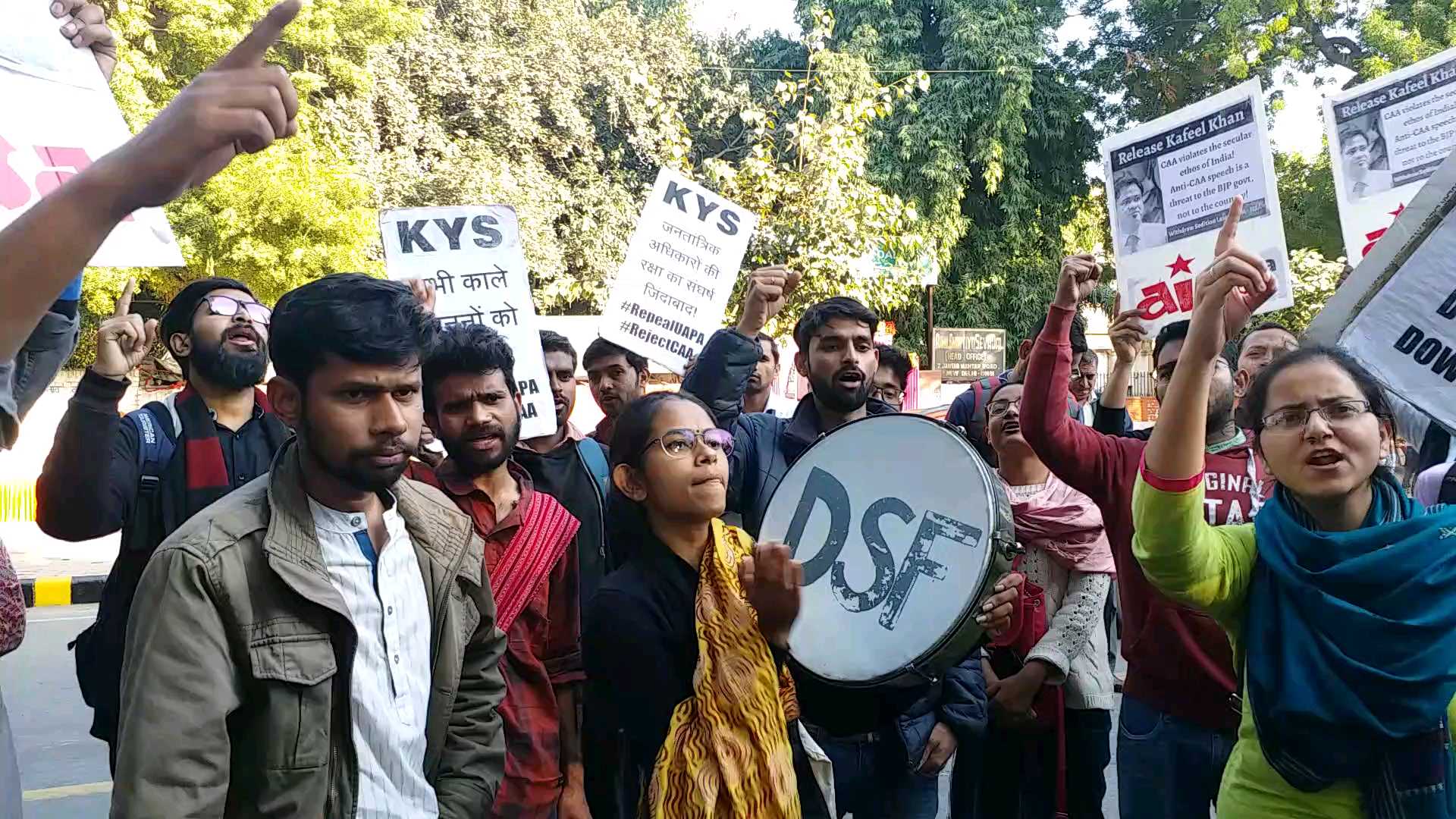 Ishi Ghosh protested at Jantar Mantar over NRC CAA