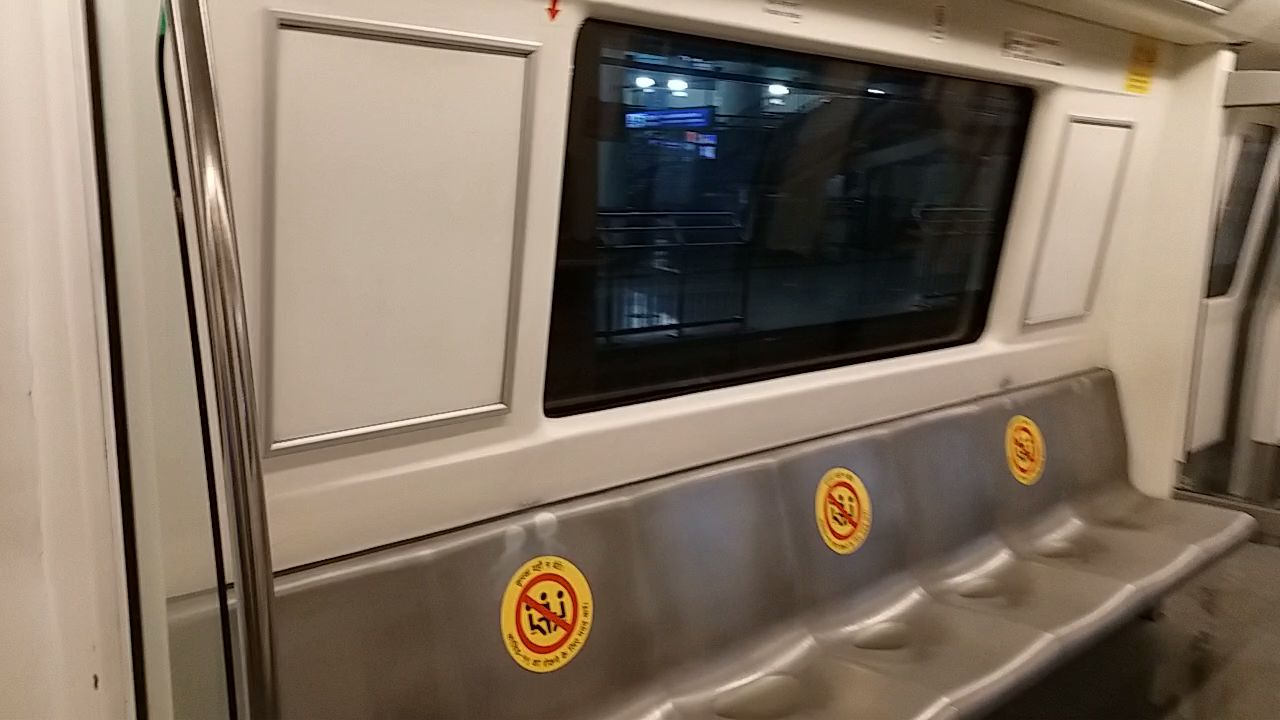 Passengers will sit in the metro leaving a seat