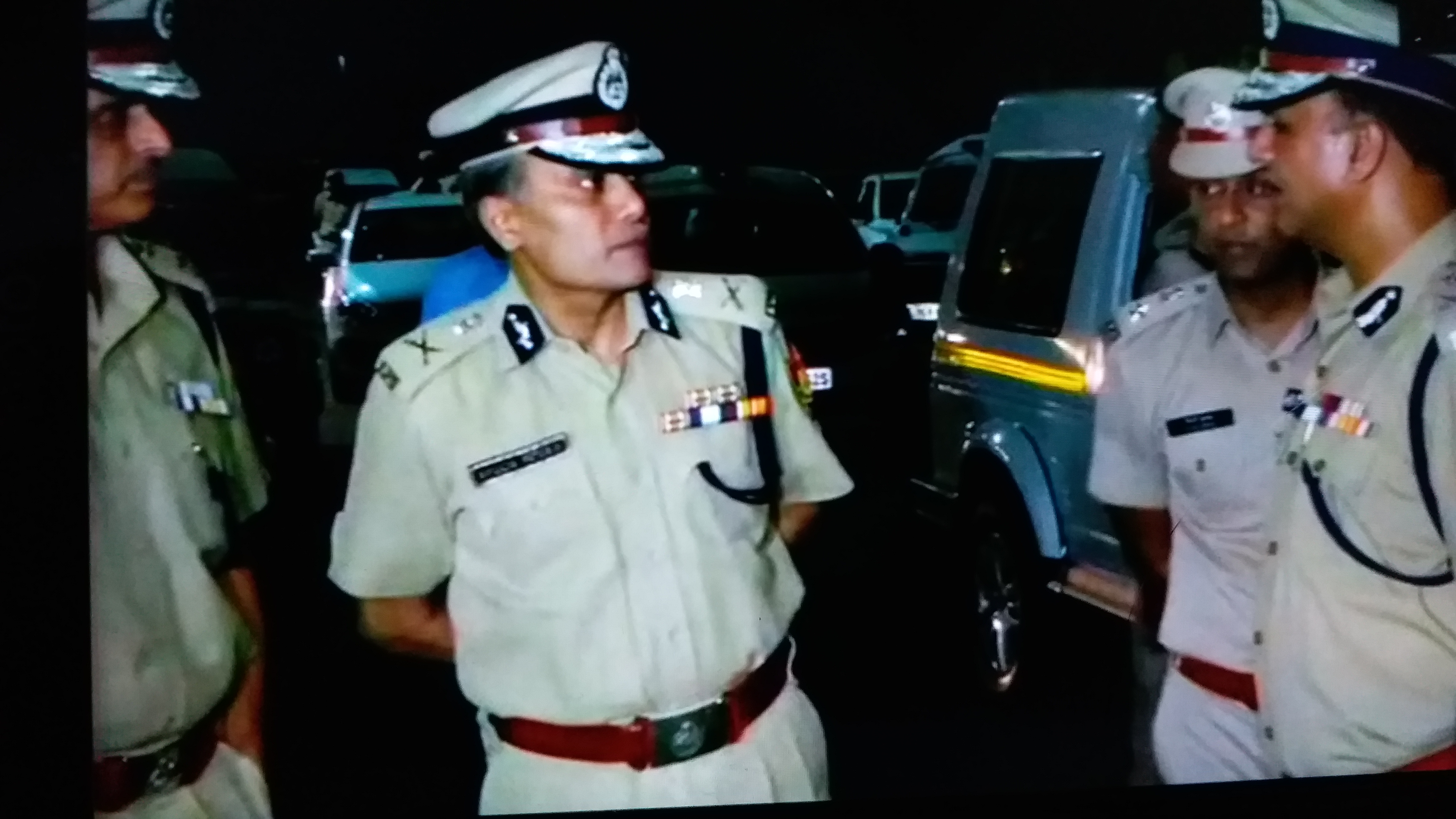 Delhi police commissioner amulya patnaik patrolling